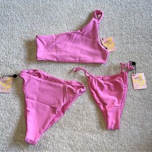 SKATIE Ellis top, Salty bottom and Bobbi bottom in dahlia bundle set 💗